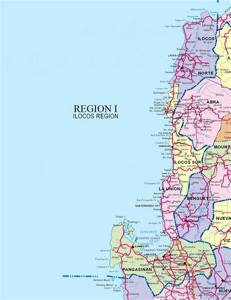 Map of ilocos region